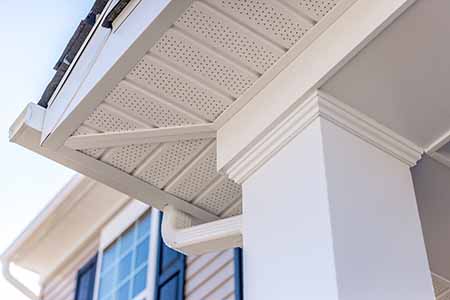 under view of soffit